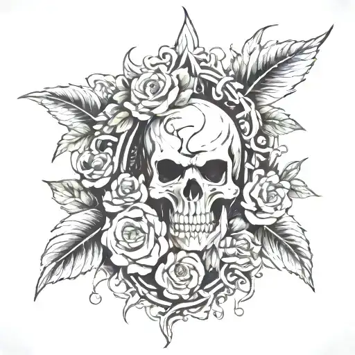 Berserk Sign With Some Flowers