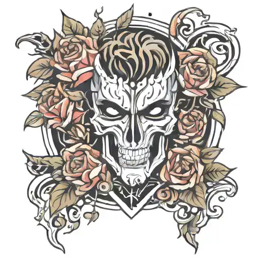 Anime Berserk Sign With Some Flowers