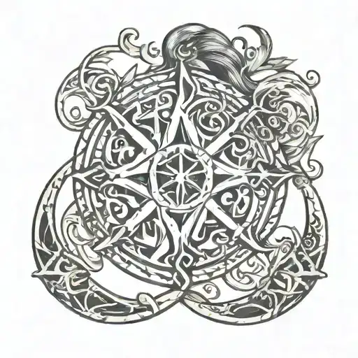 Trinacria With Nordic Runes Forming