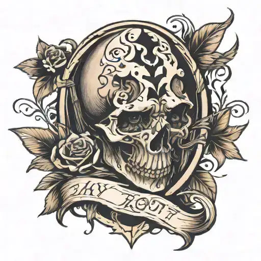 Tattoo On Hand Year Of Birth 2007 And Something Related To Hay And Skull