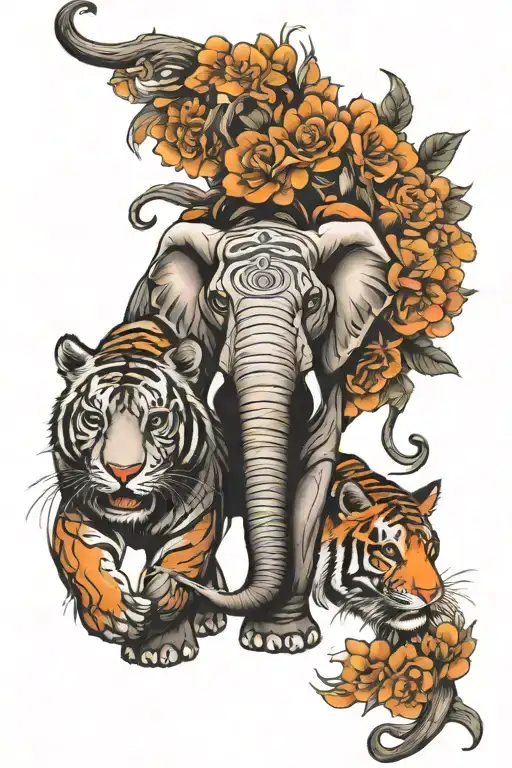 Elephant Tiger Emerging