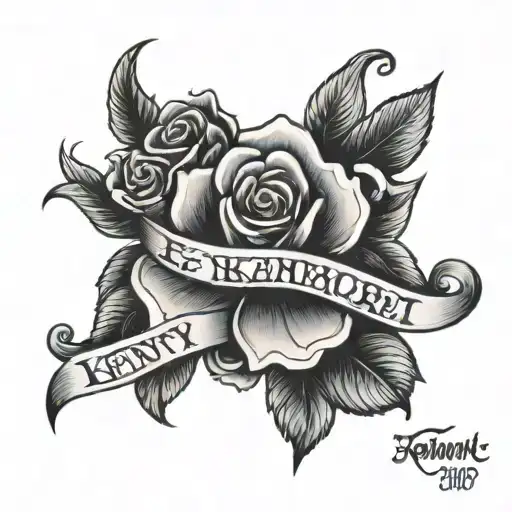 Memorial Tatto With The Name Kenny With The Date 1989-2012