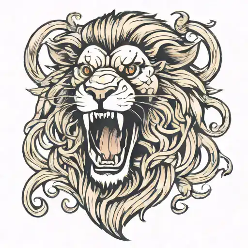 English Lion Roaring