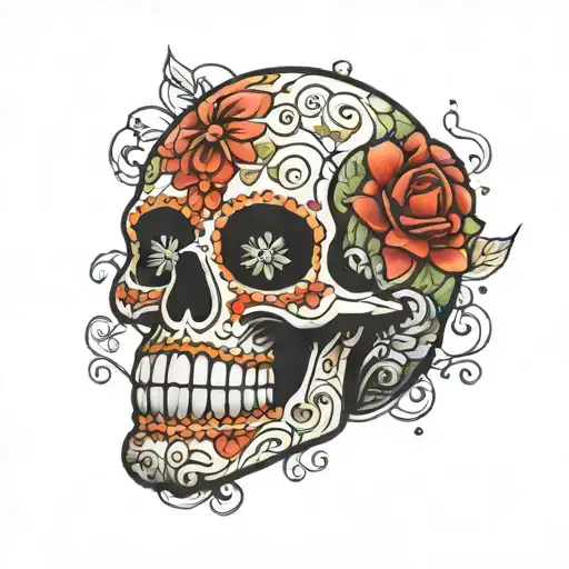 Sugar Skull Pixels Like Technology