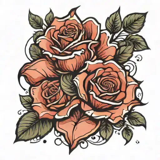 Blooming Rose From A Shattered Vase