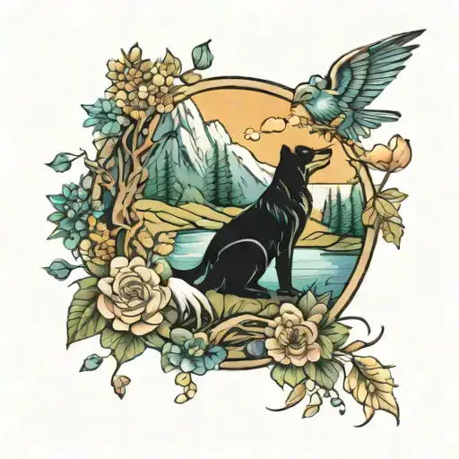 Family And Nature Scene