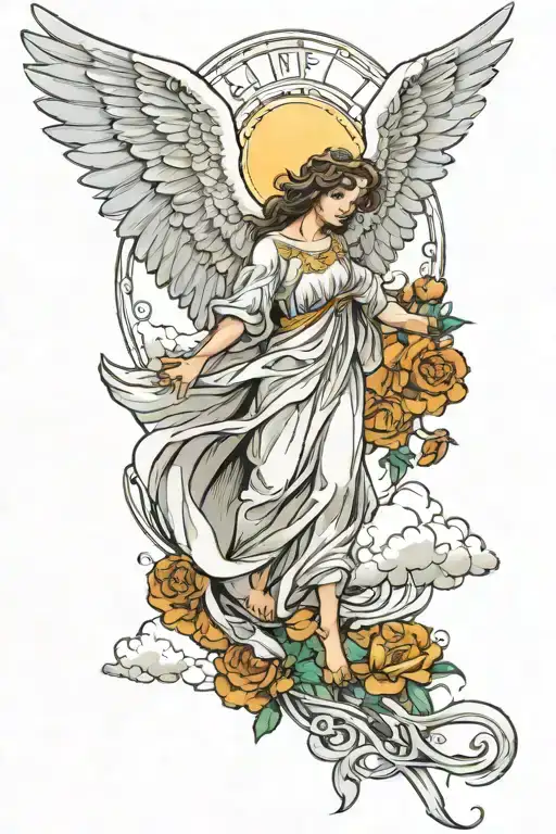 An Angelic Being Coming Down From Heaven To Put Order In Humanity