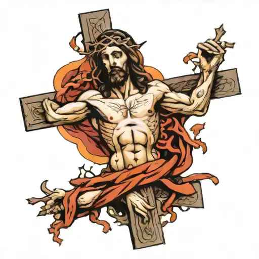 Jesus On A Cross Going