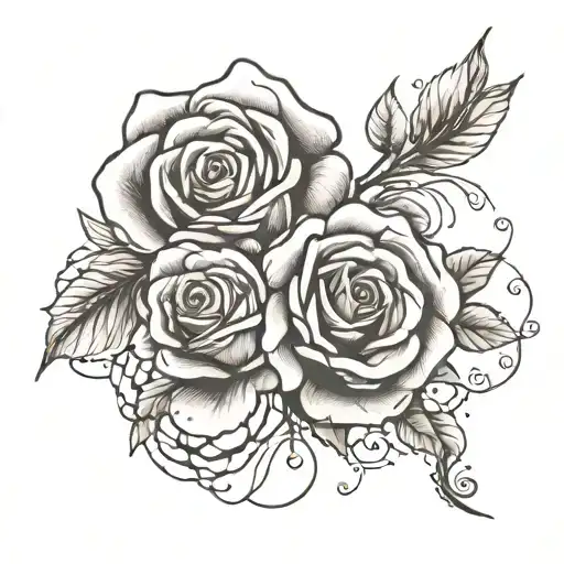 Quote And Rose Intertwined