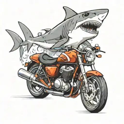 Shark On A Sportsbike