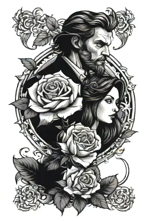 Beast Rose And Belle