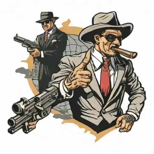Mafia Man With Gun