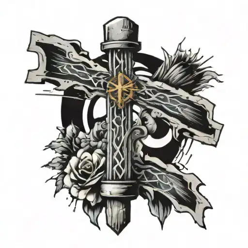 Cross Broken Power Pole Born Wild