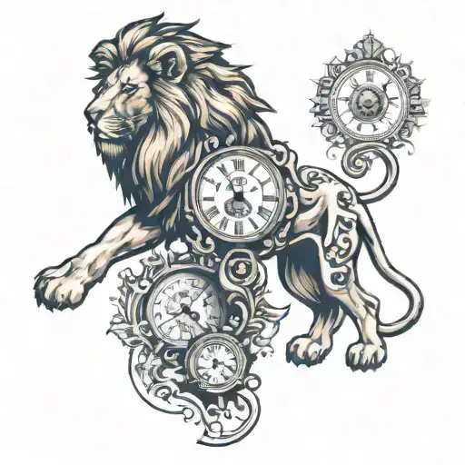 Lion And Clock