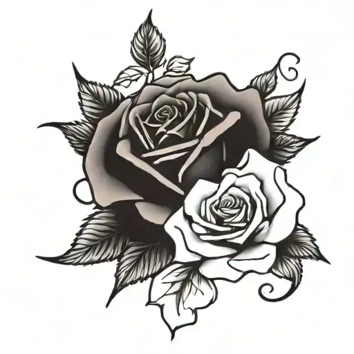 A Crosd Inside Of A Rose Surrounded By Roses