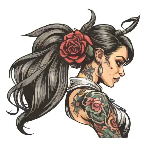 Gangster Girl Side Profile