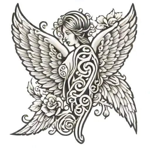 Tattoo In Memory Of Mother But That The Tattoo Has Angel Wings