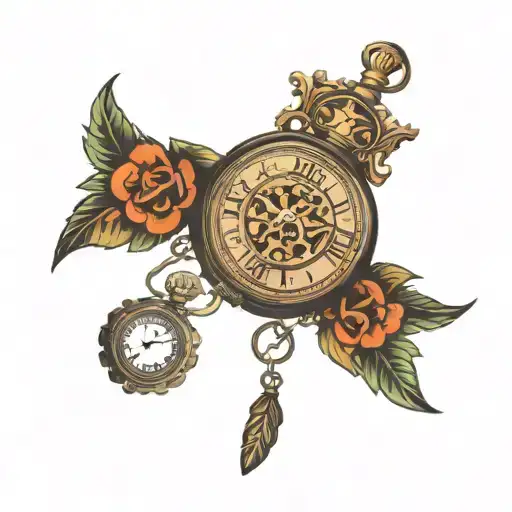 Compas Pocket Watch Black