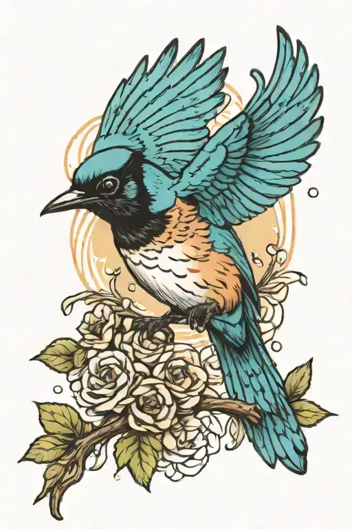 Stellar Jay Bird Flying