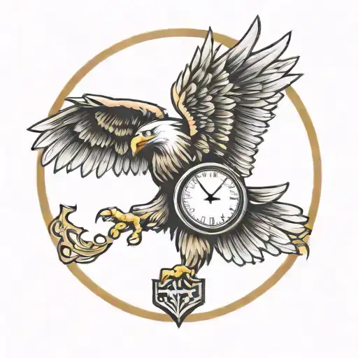 Shield Eagle Clock