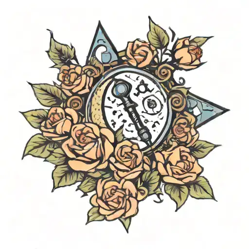 Moon Scepter Surrounded By Roses