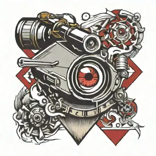 Eye Cartridge Blood Hole Triangle Shell Gun