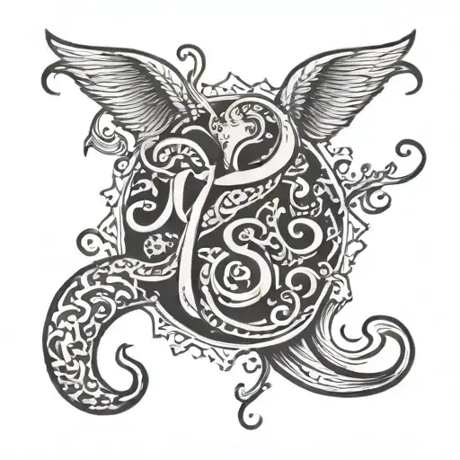 Leter S A M S Incorporated With Wisdom Symbol Intertwined