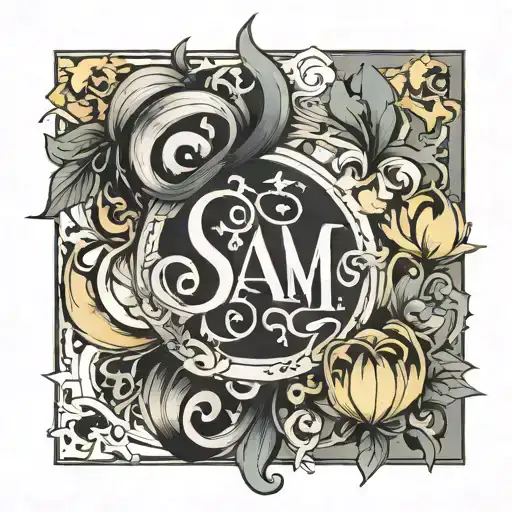 Leter S A M S Incorporated With Wisdom Symbol Made