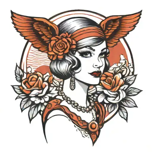 1920S Flapper Girl In Chicago