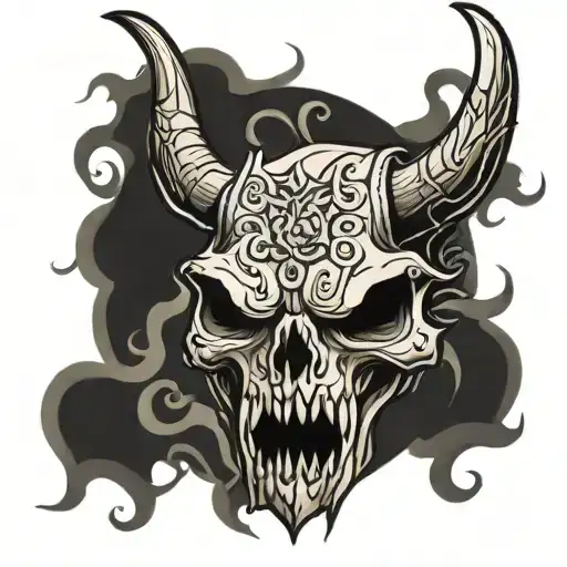 Devil Bull Skull