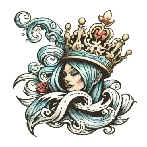 Wave And Princess Crown