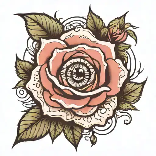 Rose With Eye Surrounded