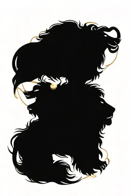 Moon With Leo Lion And Capricorn Ram Loving Each Other Inside