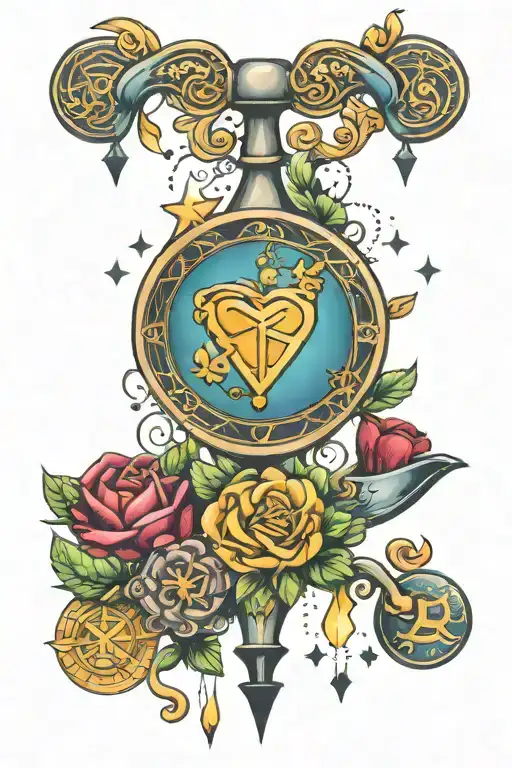Libra Heart Aquarius Zodiac Sign
