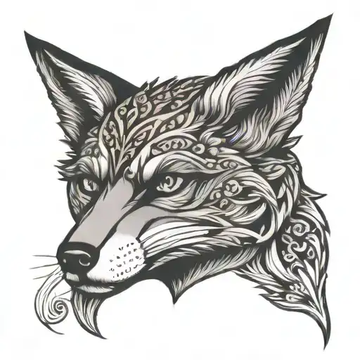 Fox Head On Left Pec