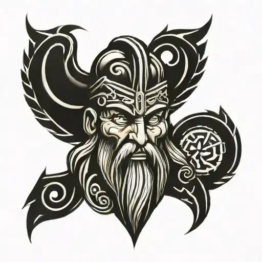 Odin Tribal Design