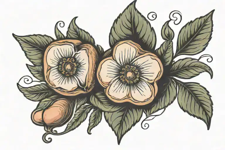 The State Of Texas And A Georgia Peach Fruit