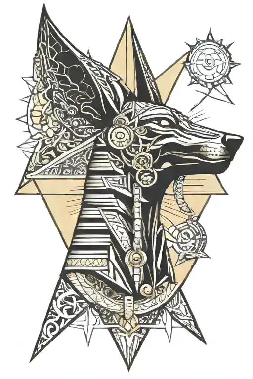 Anubis Pyramid Sun