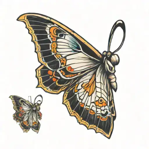 Semi Closed Moth Resting