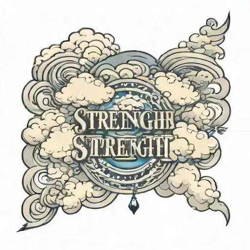 The Word Strength And Clouds
