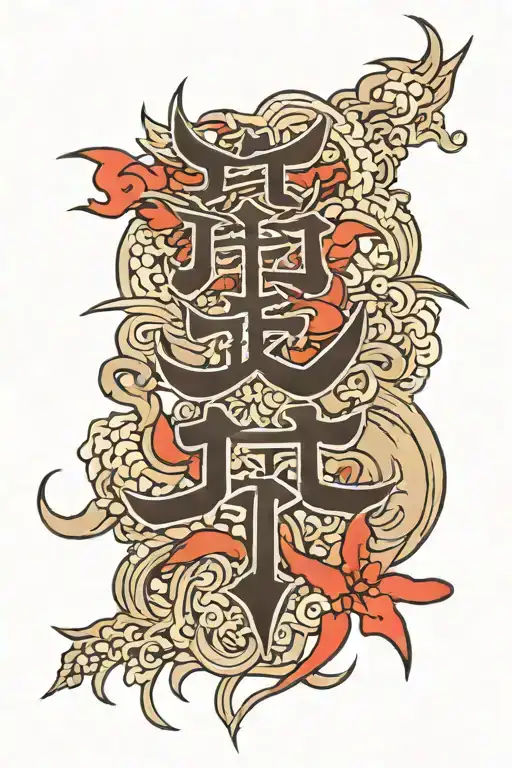 Kanji Tattoo Strength And Power