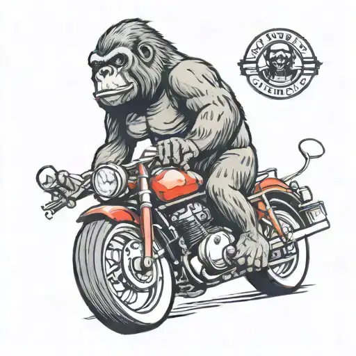 Gorilla Riding A Motorcycle
