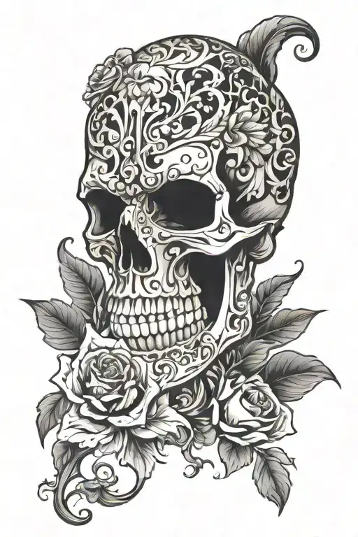Ornate Skull Gothic Style