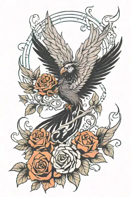 Xmen Phoenix With Roses Intertwined