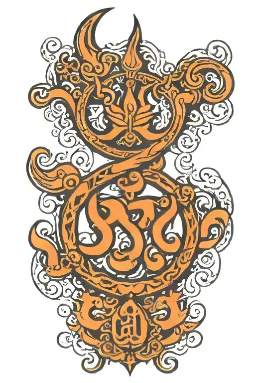 Trishul With Om Symbol