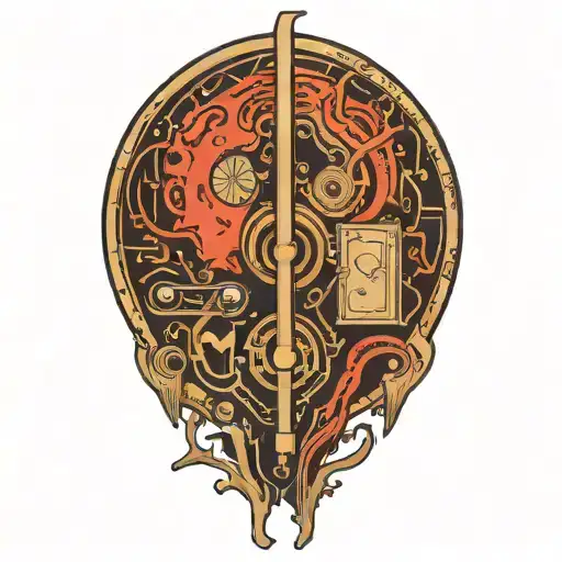 Tear Skin To Show Electrical Circuit Board