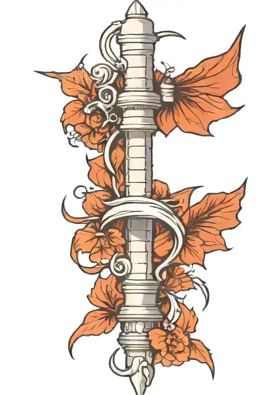 Simple Line Drawing Spine