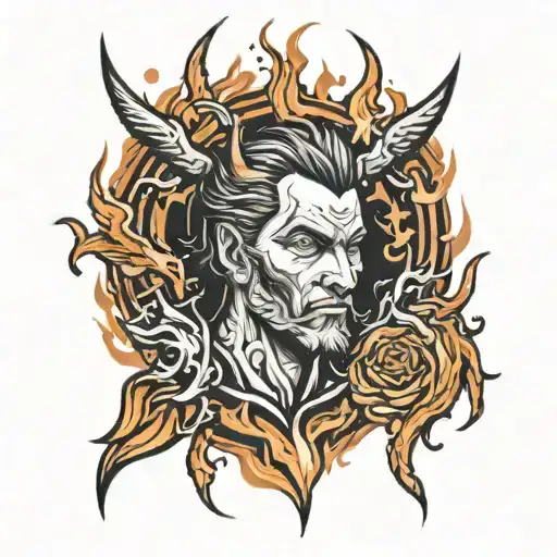 Lucifer And Fire Flames