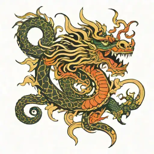 Sanskrit Dragon Flwor Serpent