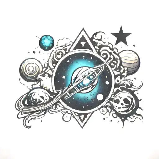 Chest Galaxy With Planets Stars And Nebulas